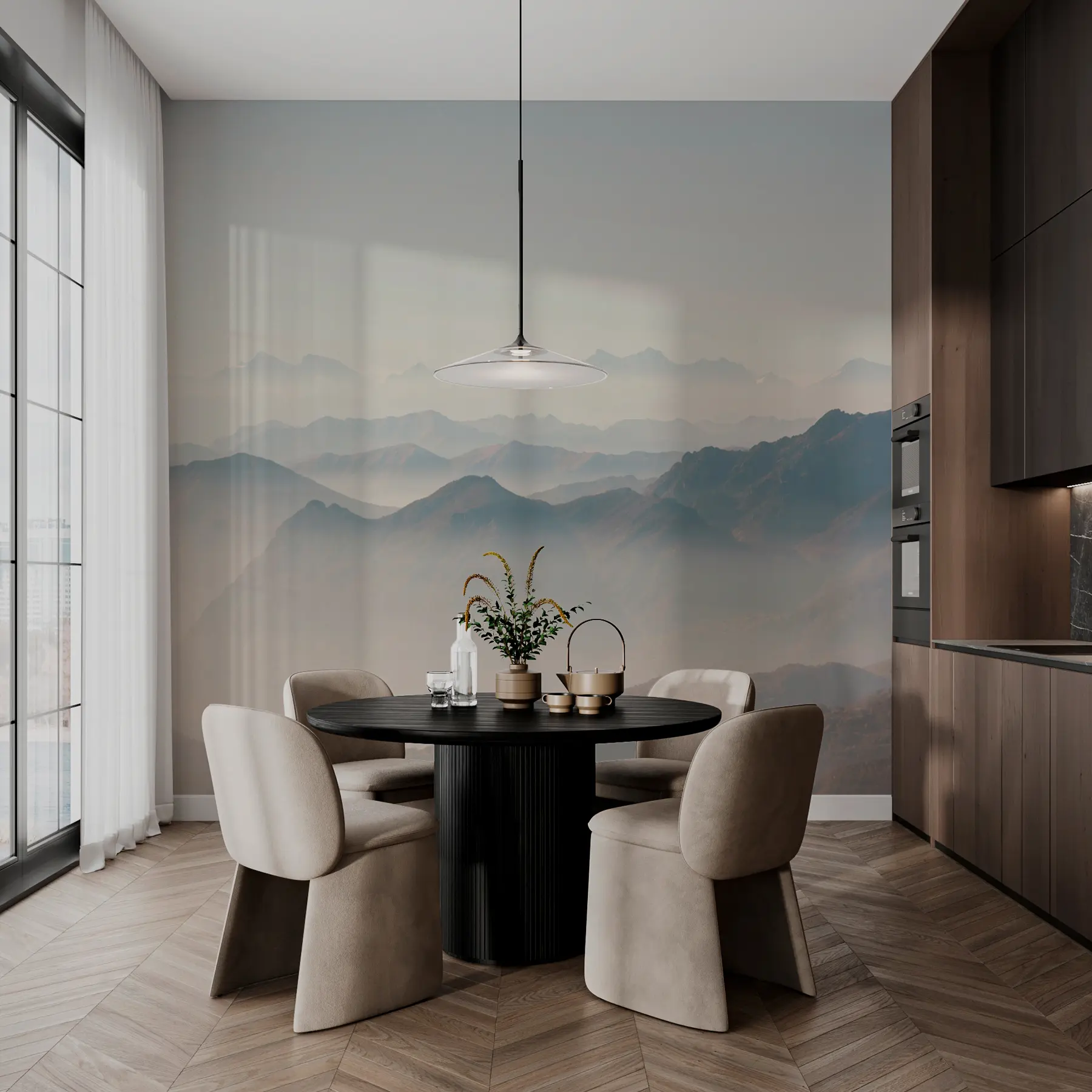 fotószőnyeg Dűnék és hegyek tája  u99719