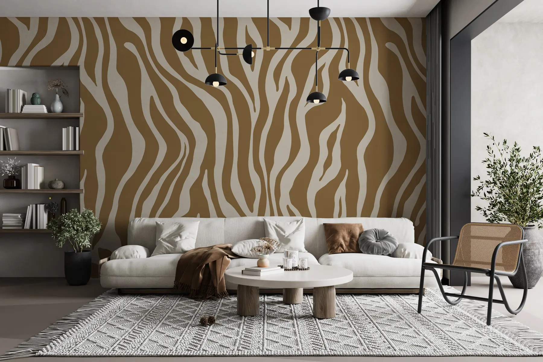 fotószőnyeg Vektoros nyomtatás zebra bőr barna és fehér színekben u99173